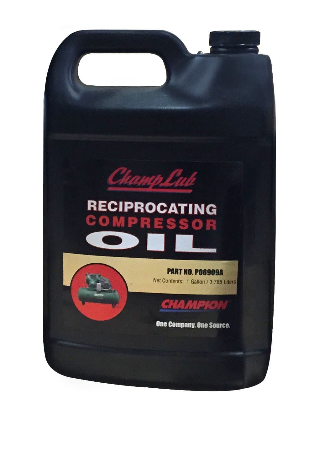 Champion ChampLub ISO 100 mineral oil for reciprocating compressors, formulated for efficient operation and reliable protection