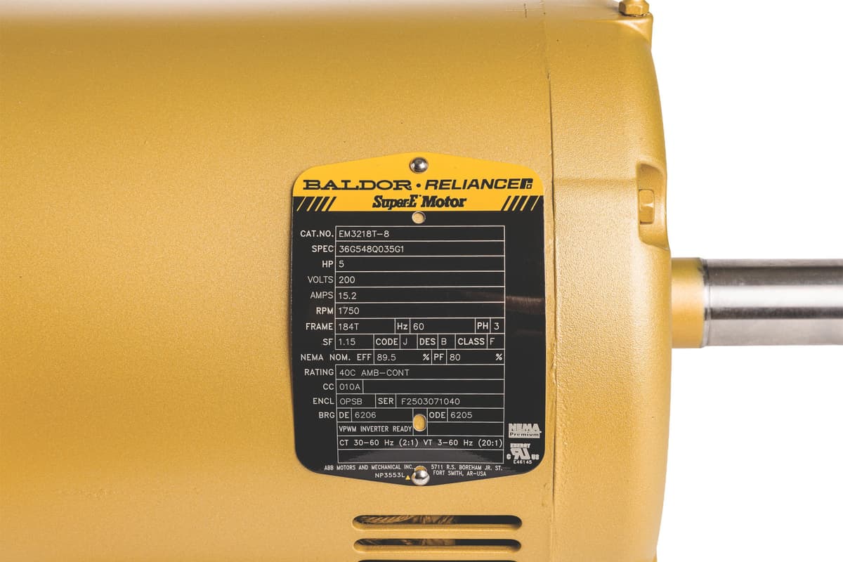 5HP 230-460 Volt Three Phase OPD Motor - 1800 RPM thumbnail 3