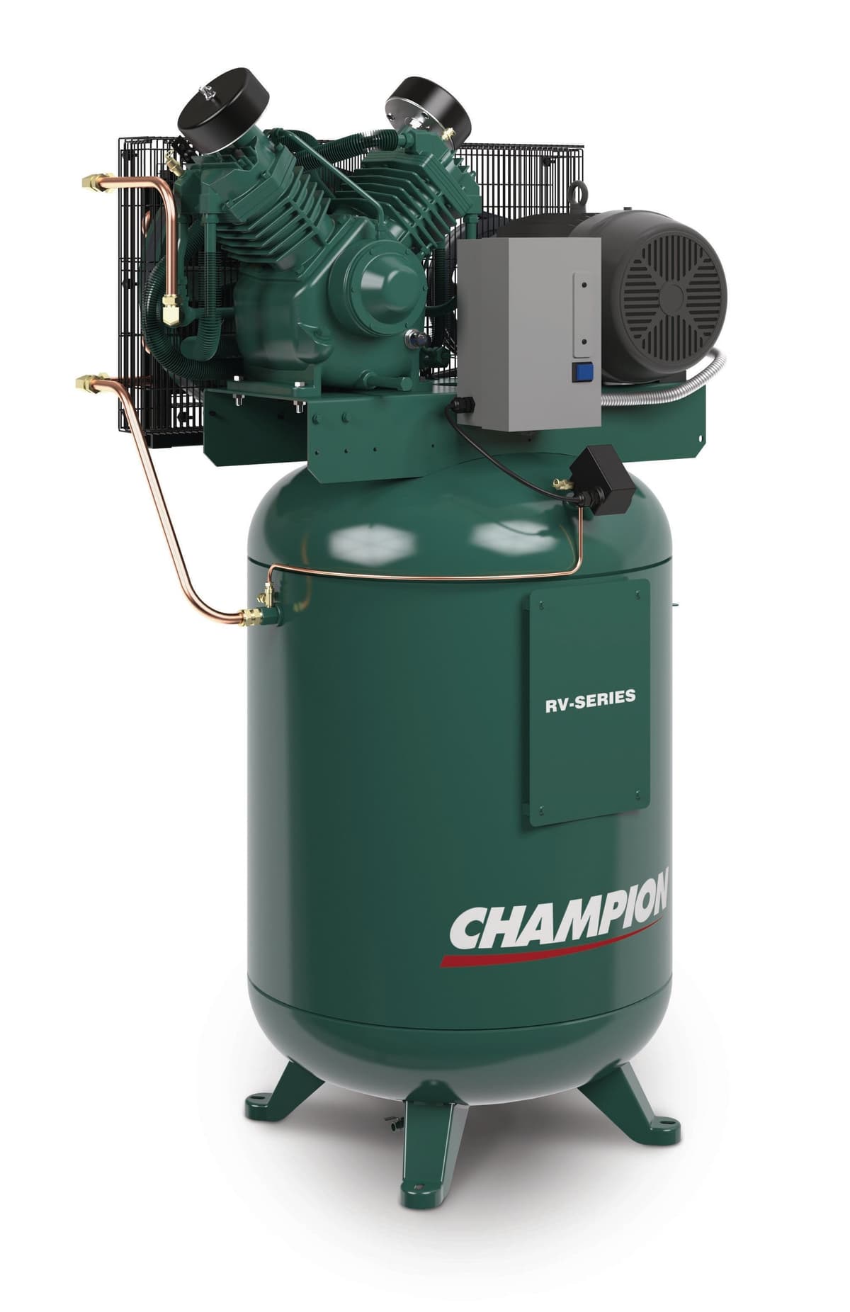 RV-Series 10HP Reciprocating Compressor - Vertical Tank - 460V - 1800 RPM thumbnail 3
