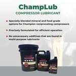 ChampLub Air Compressor Mineral Oil: 4 - 1 Gallon container thumbnail 2