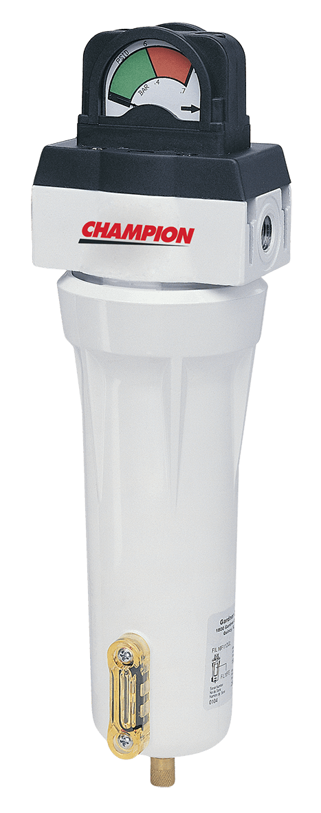 Grade C general purpose filter for Champion CFL series compressed air filters, removing solid particles, condensed water, and oil vapors