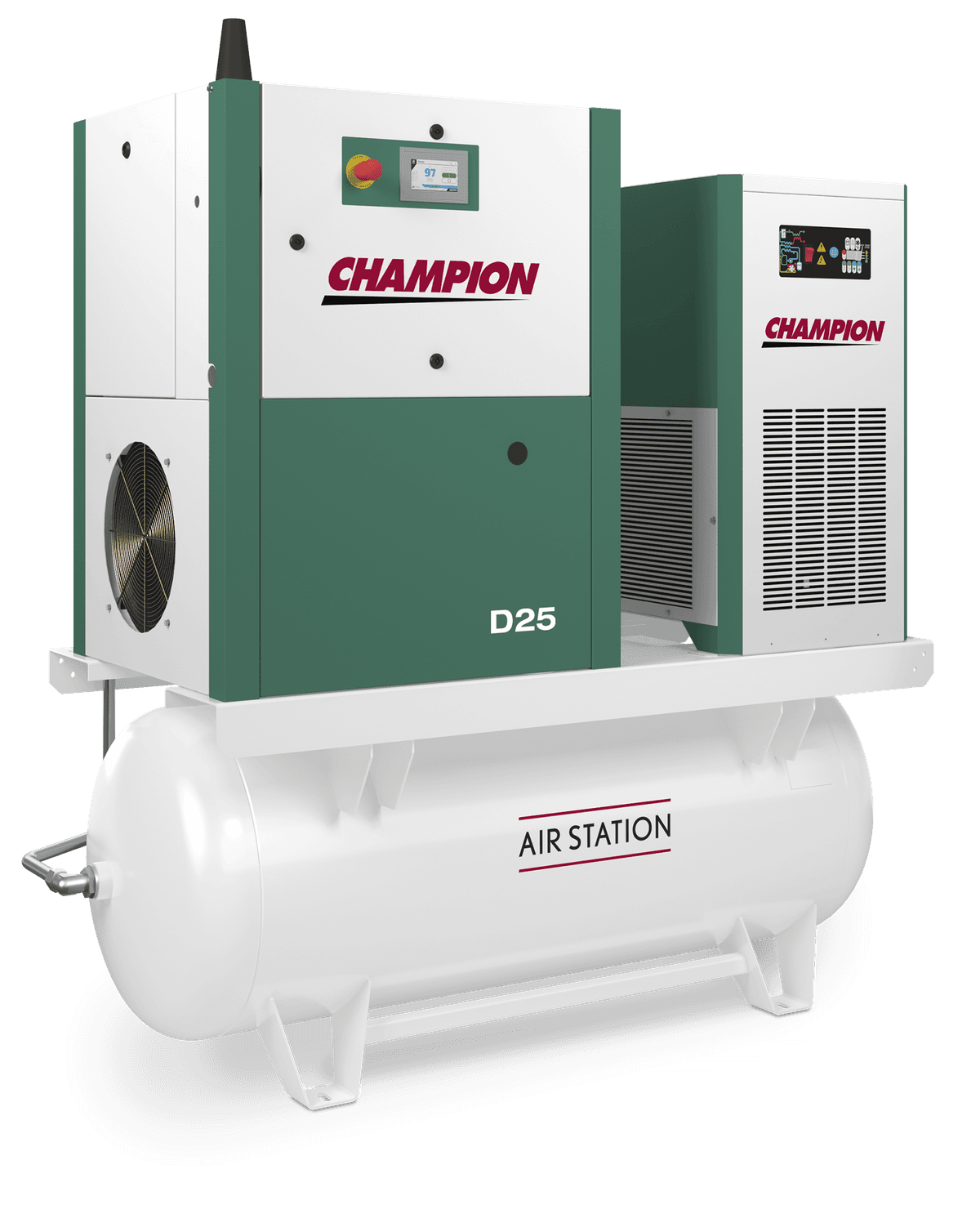 D Series 25 HP Fixed Speed Rotary Screw Compressor - Air Station thumbnail 2