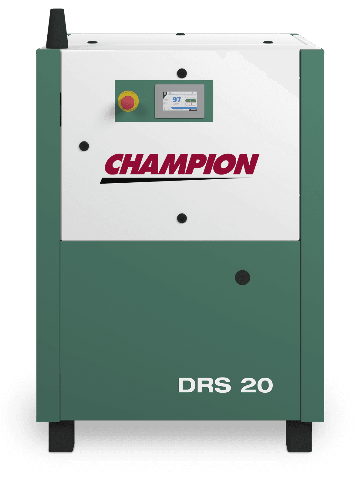 Champion DRS Series regulated speed rotary screw air compressor (20 HP), variable speed, optimized for fluctuating air demand and energy savings